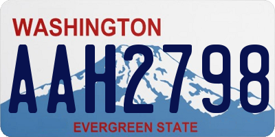 WA license plate AAH2798