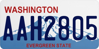 WA license plate AAH2805