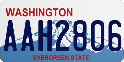 WA license plate AAH2806