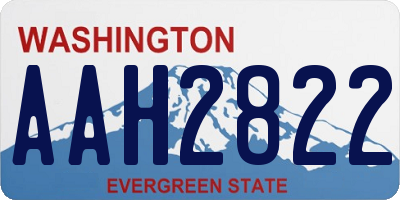 WA license plate AAH2822