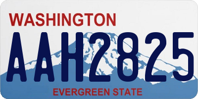 WA license plate AAH2825
