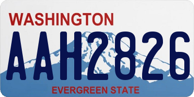 WA license plate AAH2826