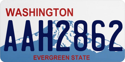 WA license plate AAH2862