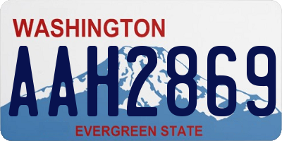WA license plate AAH2869