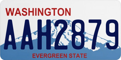 WA license plate AAH2879