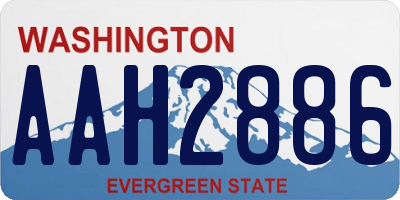 WA license plate AAH2886