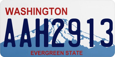 WA license plate AAH2913