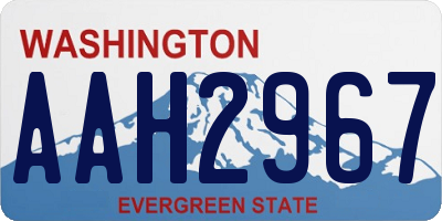 WA license plate AAH2967