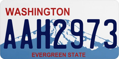 WA license plate AAH2973