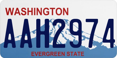 WA license plate AAH2974