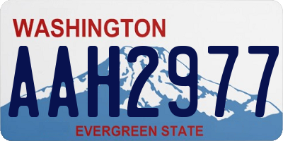 WA license plate AAH2977