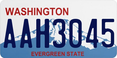 WA license plate AAH3045