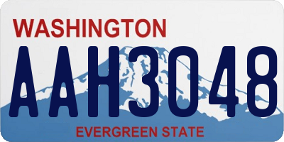 WA license plate AAH3048