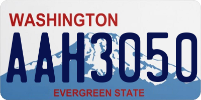 WA license plate AAH3050