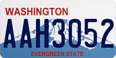 WA license plate AAH3052