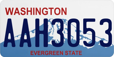 WA license plate AAH3053