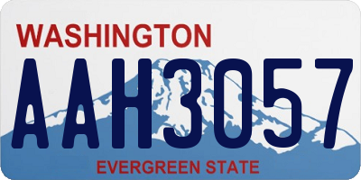 WA license plate AAH3057