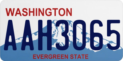 WA license plate AAH3065