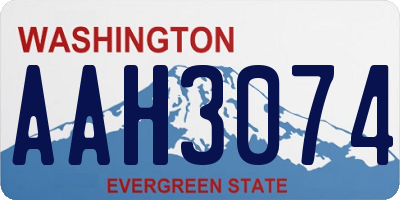 WA license plate AAH3074