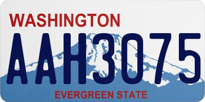 WA license plate AAH3075