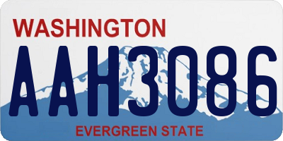 WA license plate AAH3086