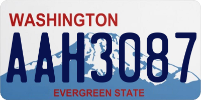 WA license plate AAH3087