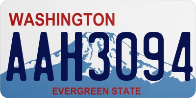 WA license plate AAH3094