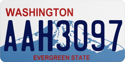 WA license plate AAH3097