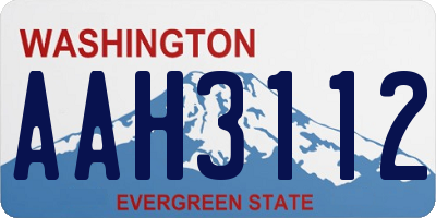 WA license plate AAH3112