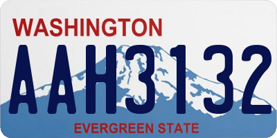 WA license plate AAH3132