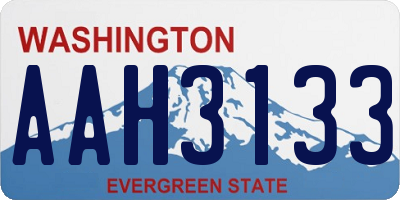 WA license plate AAH3133