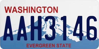 WA license plate AAH3146