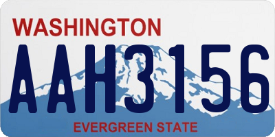 WA license plate AAH3156