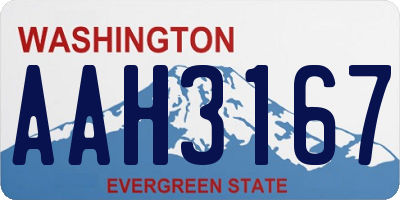 WA license plate AAH3167