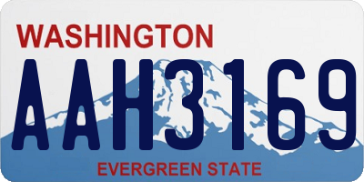 WA license plate AAH3169