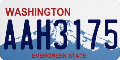 WA license plate AAH3175