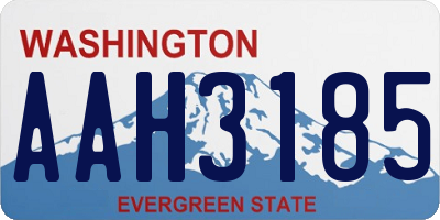 WA license plate AAH3185