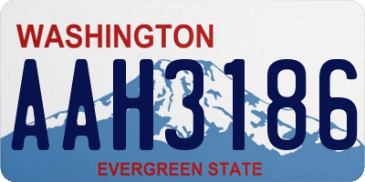 WA license plate AAH3186