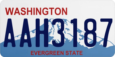 WA license plate AAH3187