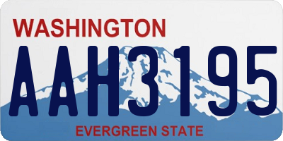 WA license plate AAH3195