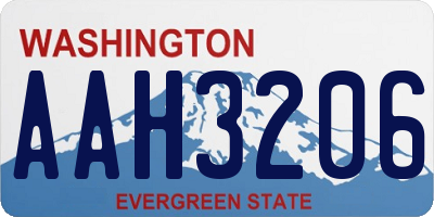 WA license plate AAH3206