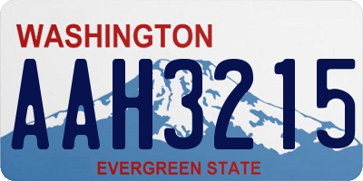 WA license plate AAH3215