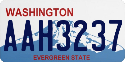 WA license plate AAH3237