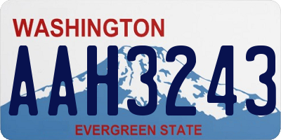 WA license plate AAH3243