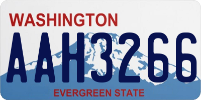 WA license plate AAH3266