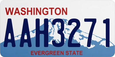 WA license plate AAH3271