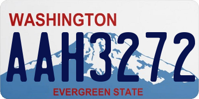 WA license plate AAH3272