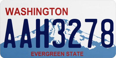 WA license plate AAH3278