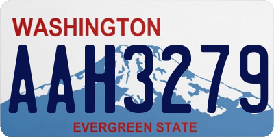 WA license plate AAH3279