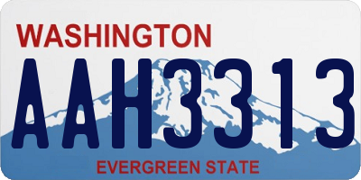 WA license plate AAH3313